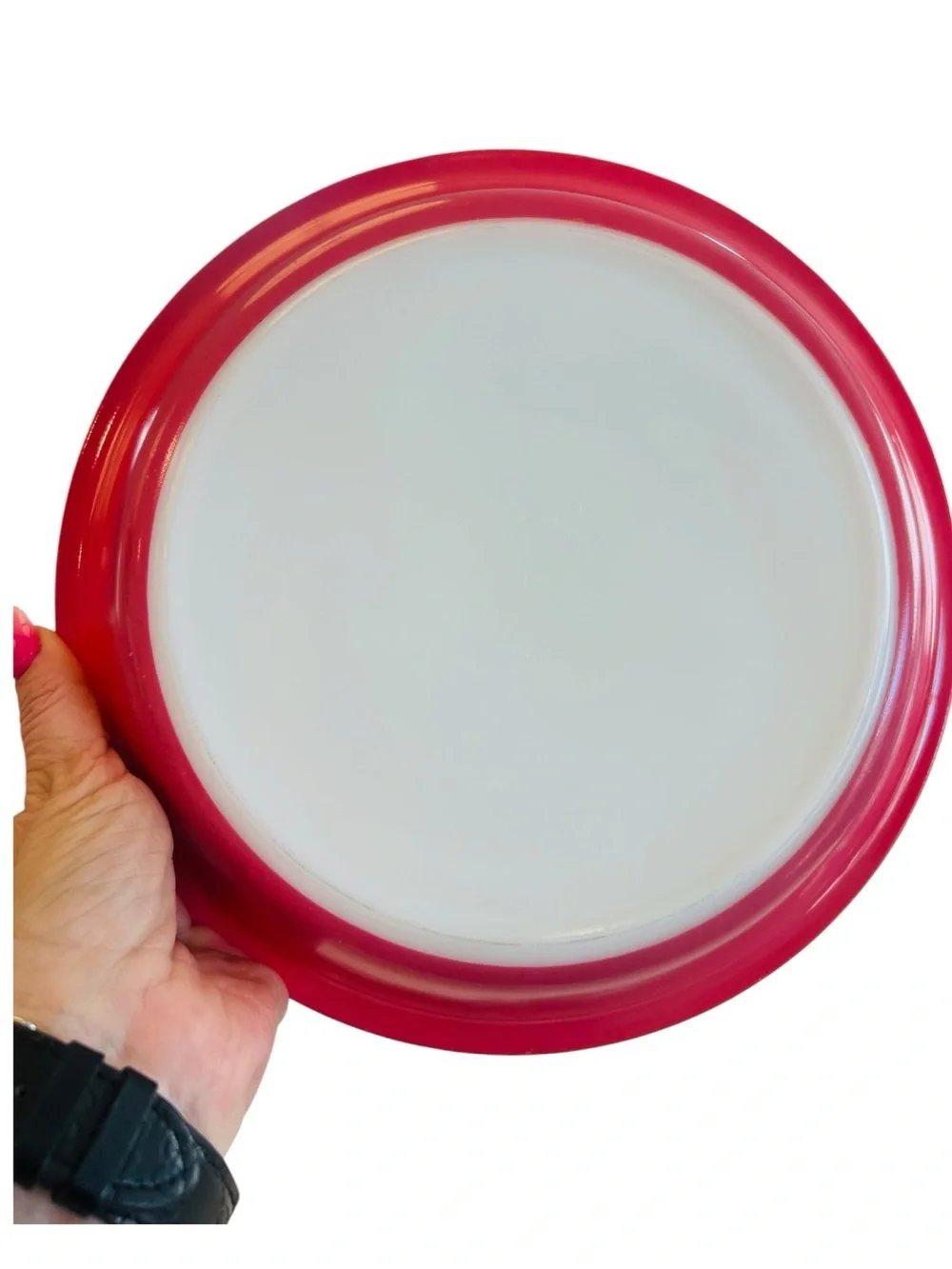 Vintage Pyrex 209 Flamingo Pink Milk Glass Pie Plate 9.5” Pie Dish USA 1950s